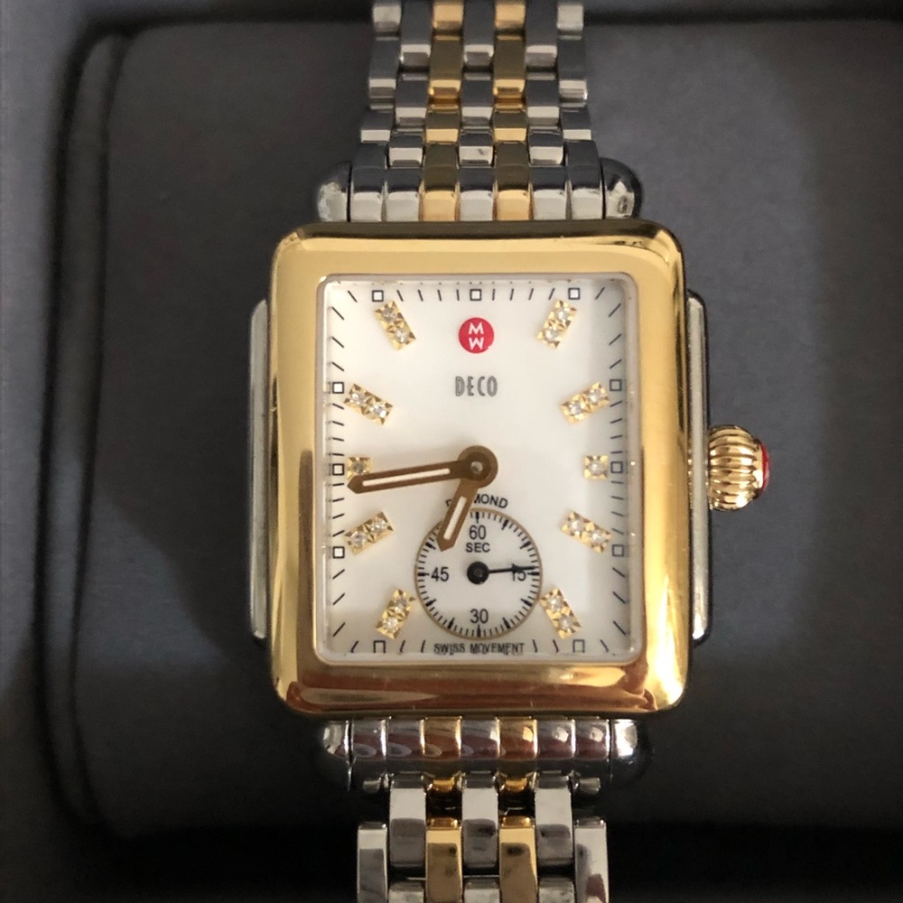 Michele Silver & Gold Watch